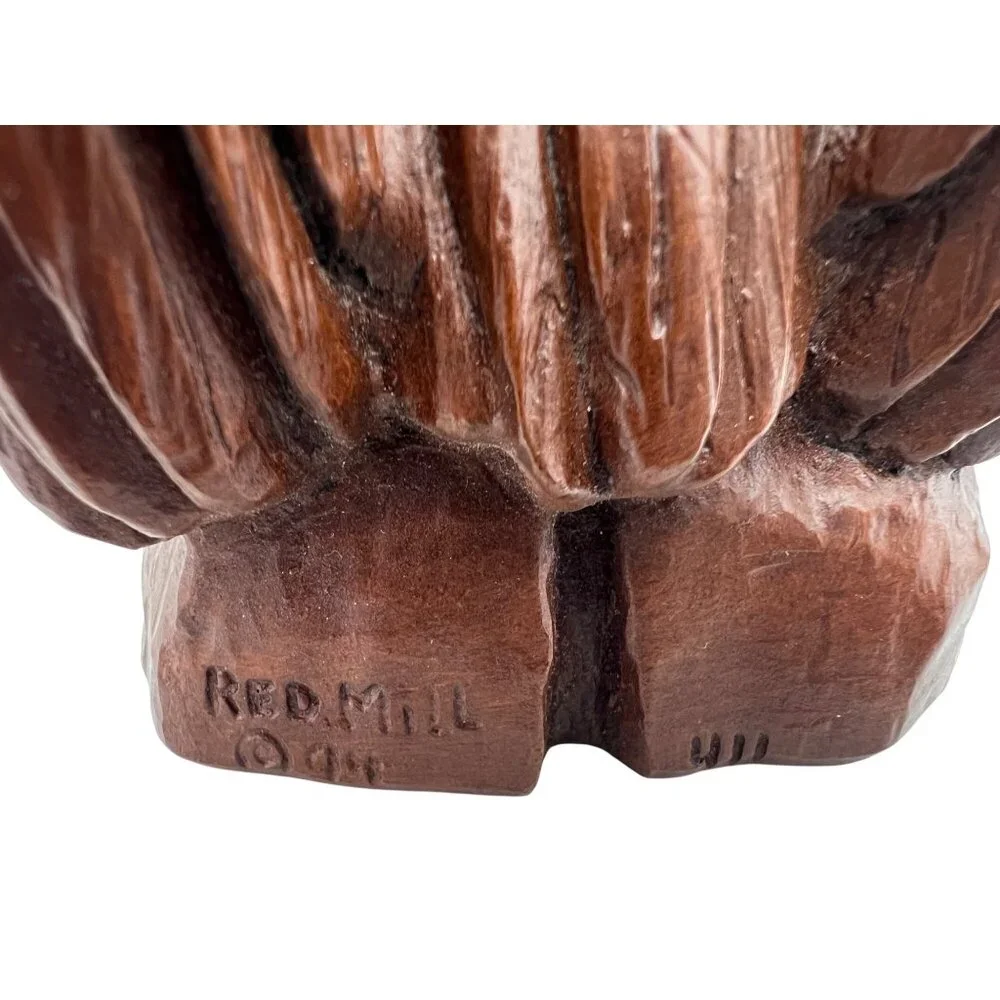 Vintage Red Mill Mfg Pecan Shell Resin Eagle Figurine Handcrafted USA 7″ - Picture 5 of 6